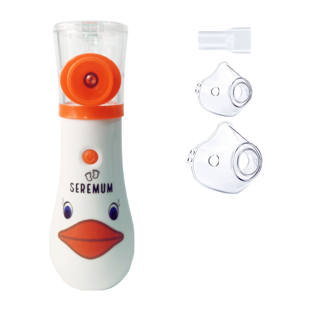 Nebulizador Portatil para Bebe Niños Adultos, Aerosoles Nebulizador Adultos  Inhalador Nebulizador Nasal con Boquilla y 2 Máscaras, Cable DC 5V, Ruido