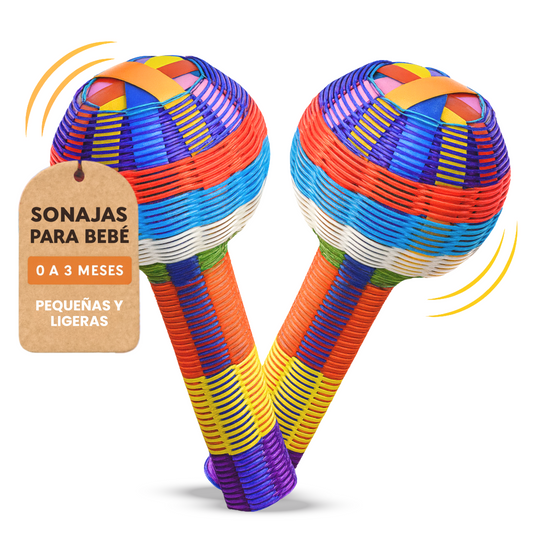 Calcetas y muñequeras con sonaja mapache
